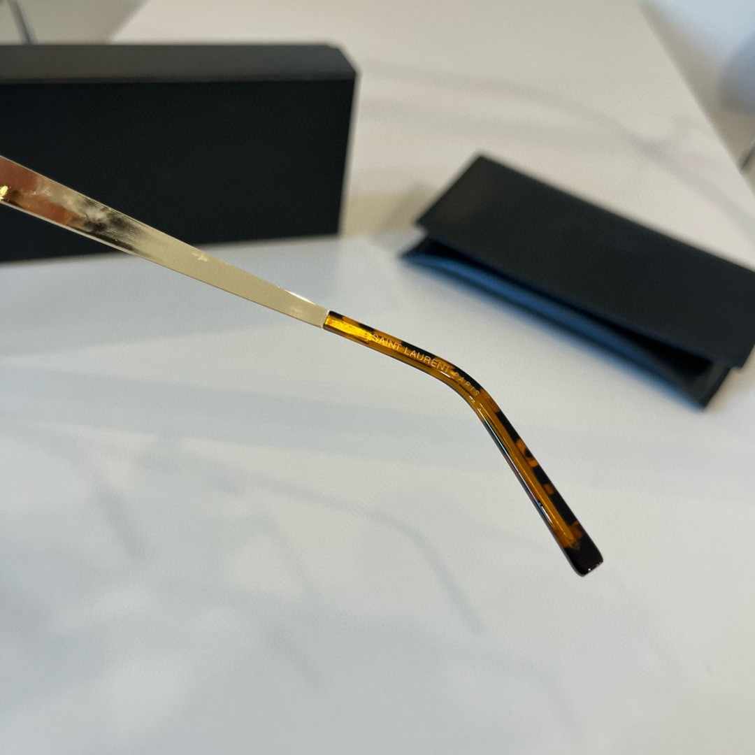 YSL サンローラ サングラス ゴールドフレーム ブラウンレンズ