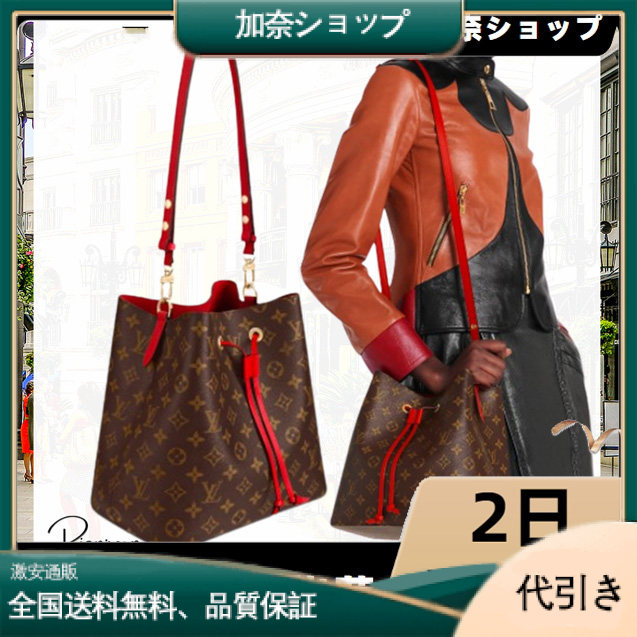 LOUIS VUITTON(ルイヴィトン モノグラム) ショルダーバッグ モノグラム ネオノエ バケットバッグ ノワール M44021-加奈ショップ