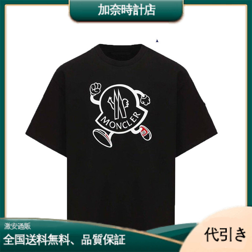 モンクレール ラージサイズロゴ 半袖クルーネック オーバーサイズTシャツ ストリート系-加奈時計店
