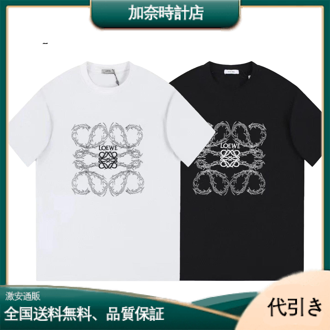LOEWE 3D文字刺繍半袖Tシャツ-加奈時計店