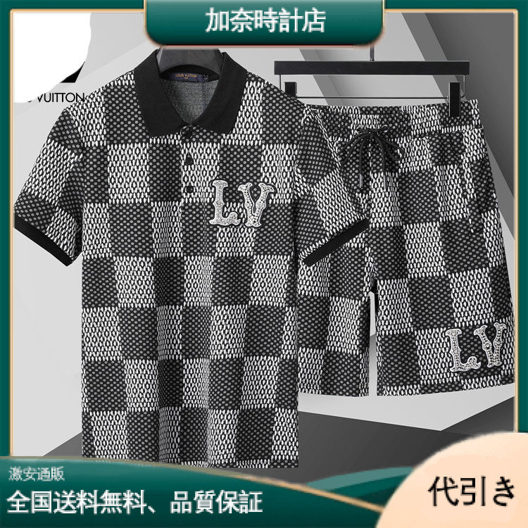 Louis Vuittonメンズ ストリートスタイル 半袖Tシャツセット-加奈時計店