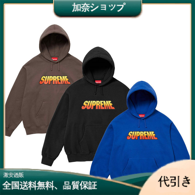 Supreme 24FW GRADIENT HOODED グラデーションロゴプリント フーデッド スウェットシャツ-加奈ショップ