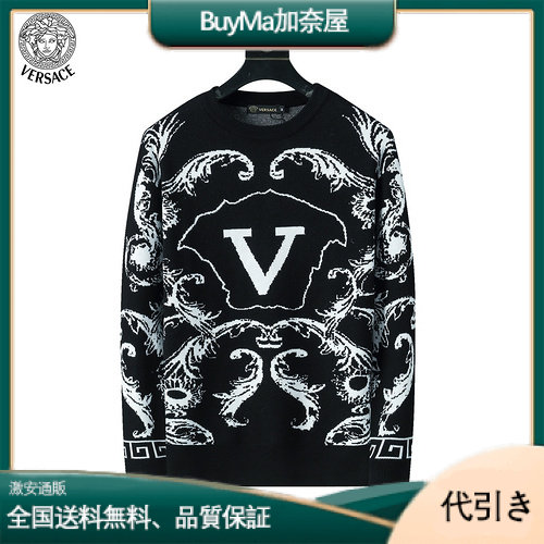 VERSACE プレミアム ラウンドネック メンズ 長袖-BuyMa加奈屋
