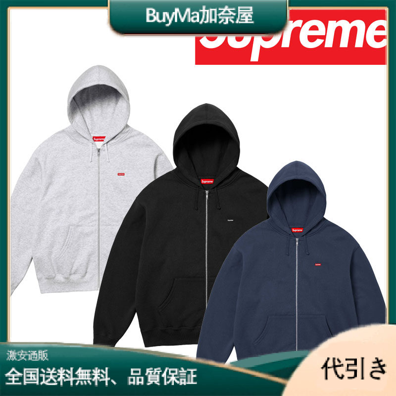 Supreme 24FW Small Box スモールロゴ刺繍 ジップカーディガン スウェットシャツ-BuyMa加奈屋