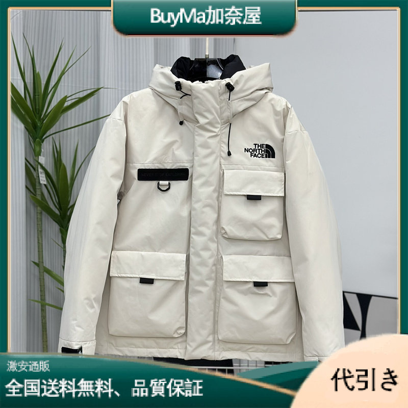 THE NORTH FACE 機能的なマルチポケットのフード付きダウンジャケット-BuyMa加奈屋