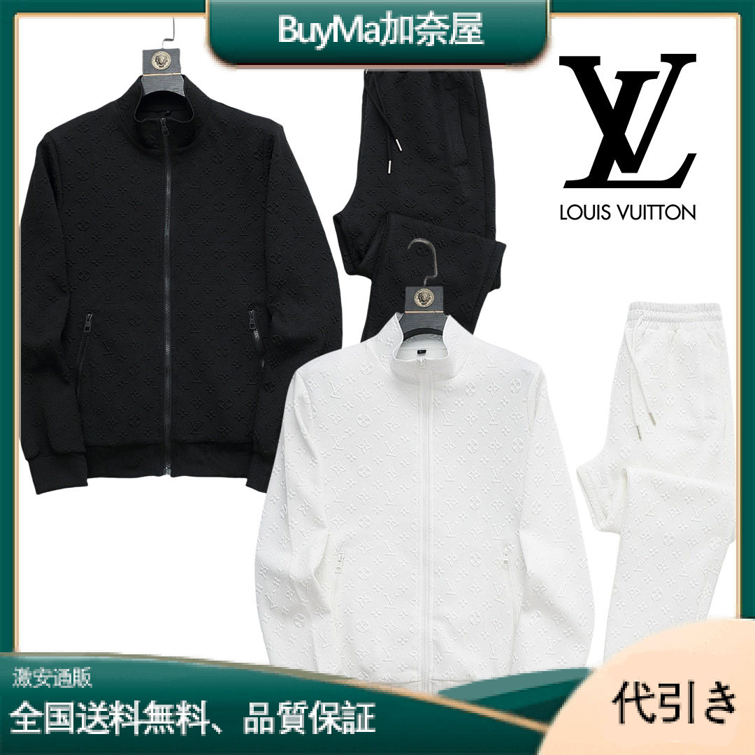 Louis Vuittonダークパターンロゴ総柄長袖ジャケットスーツ-BuyMa加奈屋