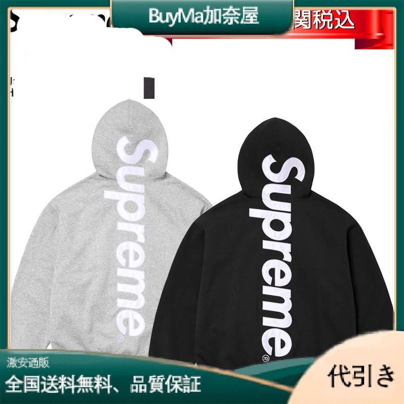 SUPREMEシュプリーム サテン アップリケ フード付きスウェットシャツ-BuyMa加奈屋
