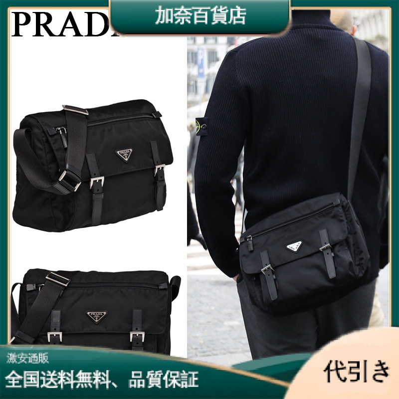 ☆PRADA プラダ ナイロン ショルダーバッグ-加奈百貨店