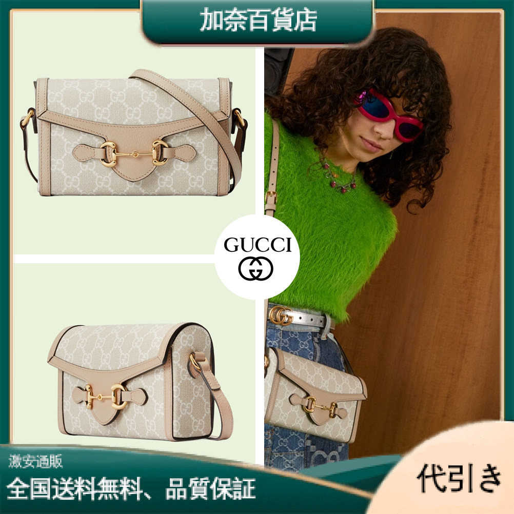 〔グッチ ホースビット 1955〕ミニバッグ 幅約18 x 高さ約12 x マチ約5 cm-加奈百貨店
