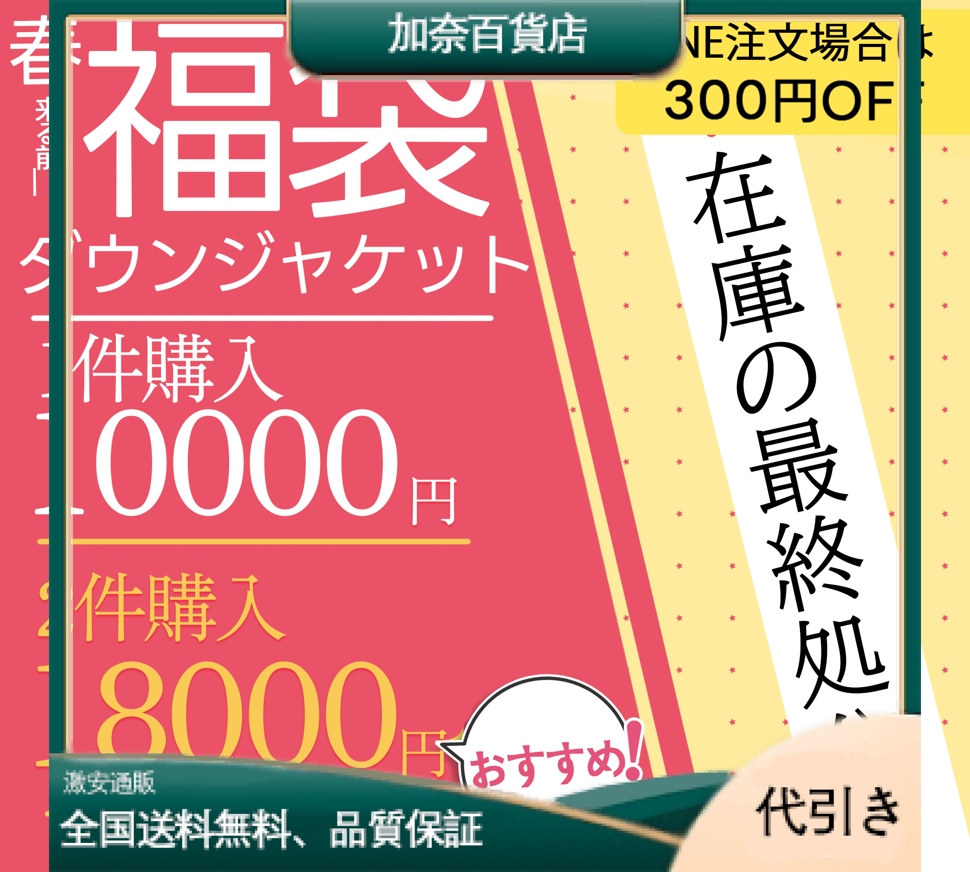 ダウンジャケット2個入り-加奈百貨店