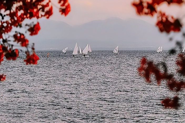 レマン湖地方では、時が止まったような感覚を味わえます。